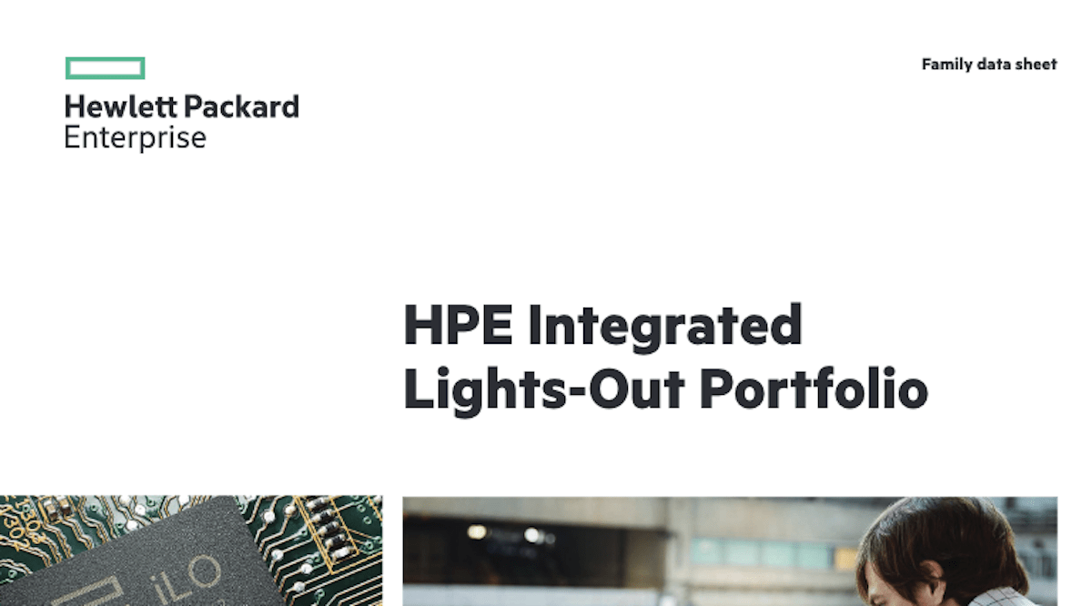 HPE Integrated LightsOut Portfolio Consiliant Technologies