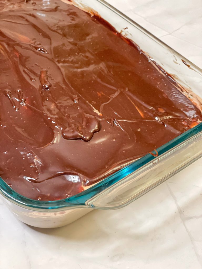 Chocolate Lasagna Made With Chocolate Graham Crackers