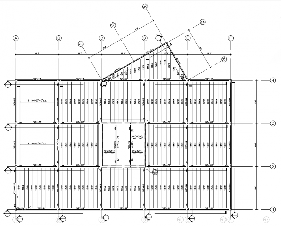 Steel Joist CAD Drawing