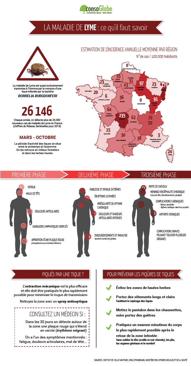 Maladie de Lyme : boutons, traitements, quels symptômes
