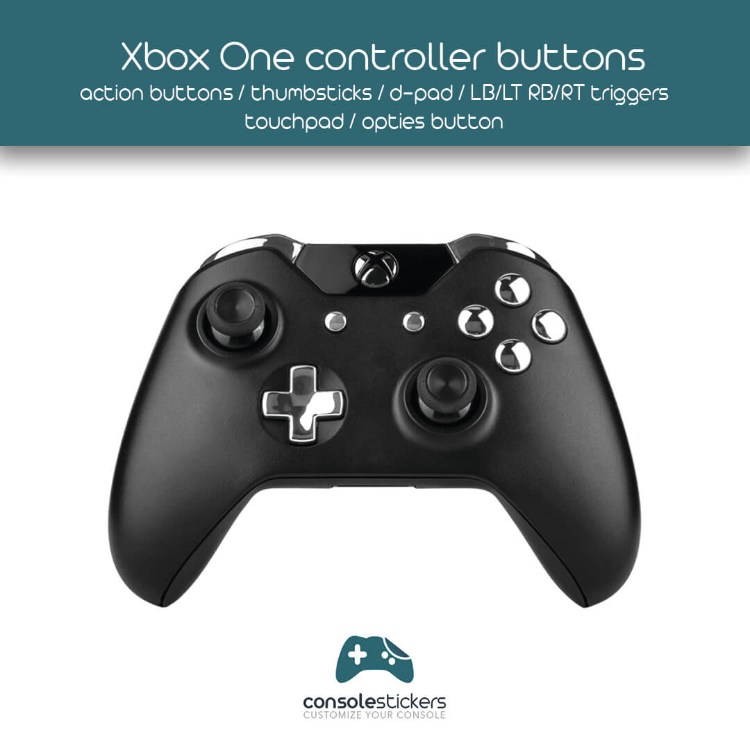 Xbox One Controller Buttons Pro Chrome Rood » Consolestickers.nl