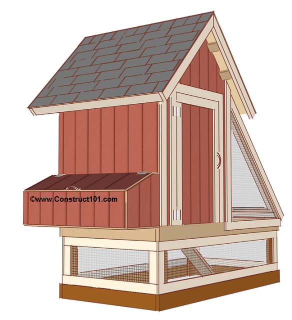 4x8 Chicken Coop Plans Free PDF Download Construct101