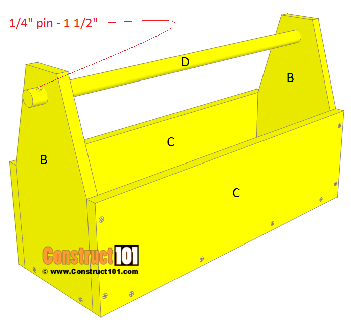 Tool Tote Plans StepByStep DIY Project Construct101