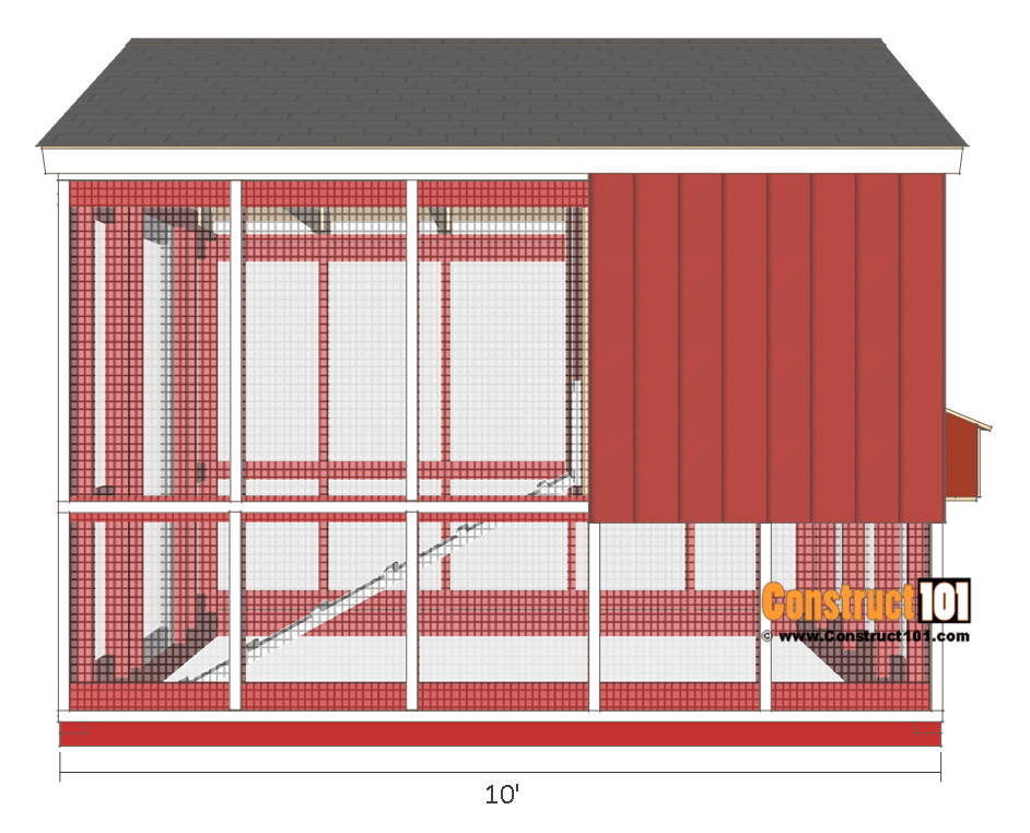 8x10 Chicken Coop Plans Gable Roof Free PDF Construct101