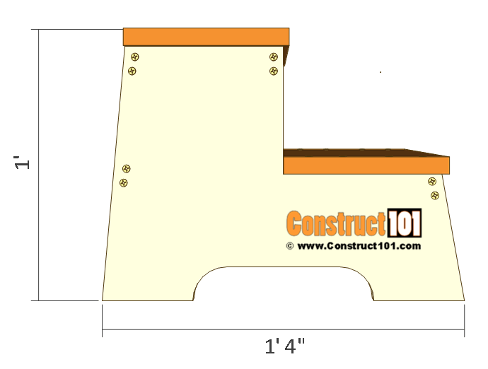 Kids Step Stool Plans Free PDF Download Construct101