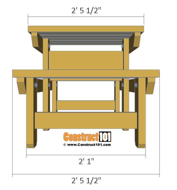 Two Person Picnic Table Plans Free PDF Download Construct101