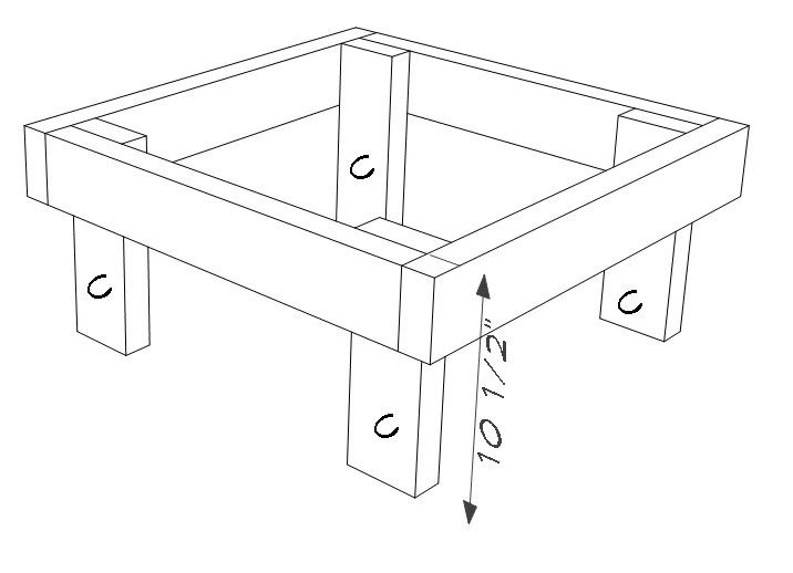 2x4 Rain Barrel Stand Plans PDF Download Construct101