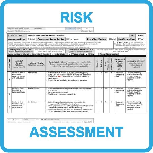 Office safety Risk Assessment CPP