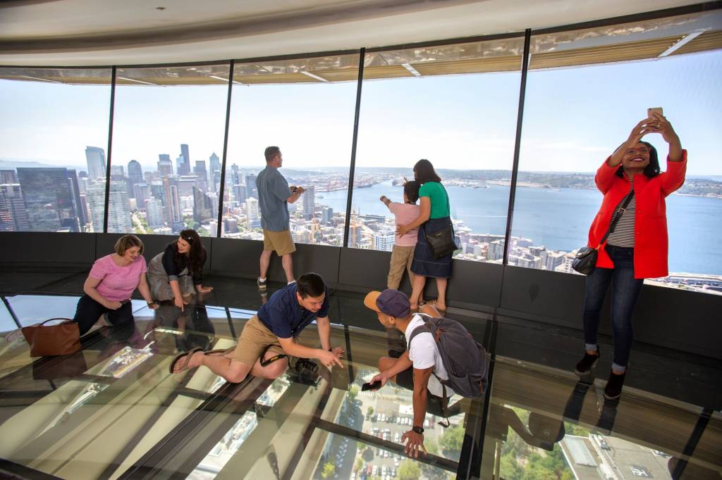 Seattle’s Space Needle adds world’s first revolving glass floor