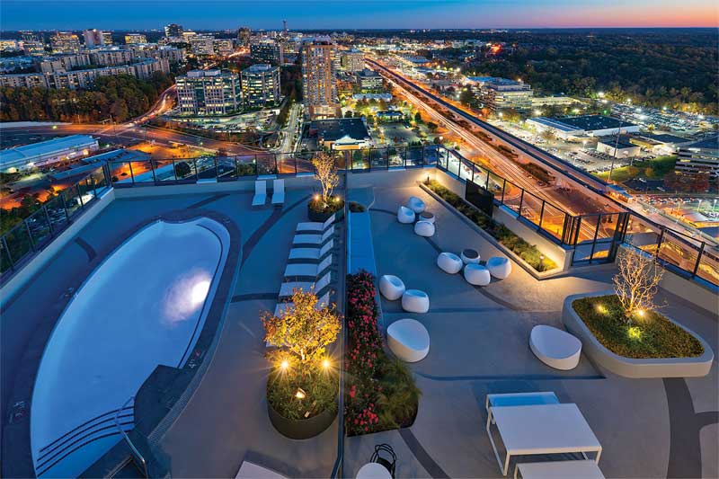 Amenity roof design challenges Coordinating waterproofing and drainage