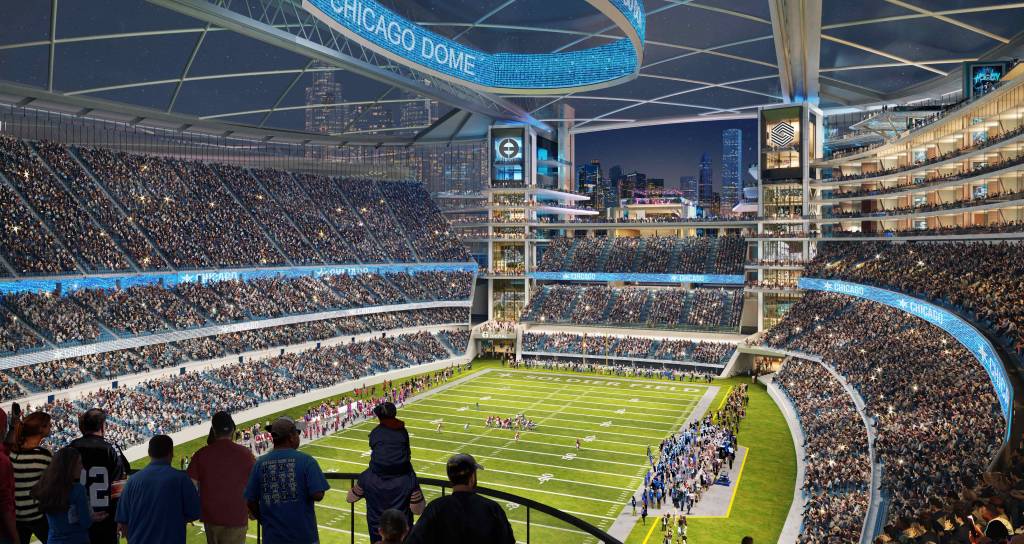 Soldier Field’s reno plan includes 'impossible' dome Construction