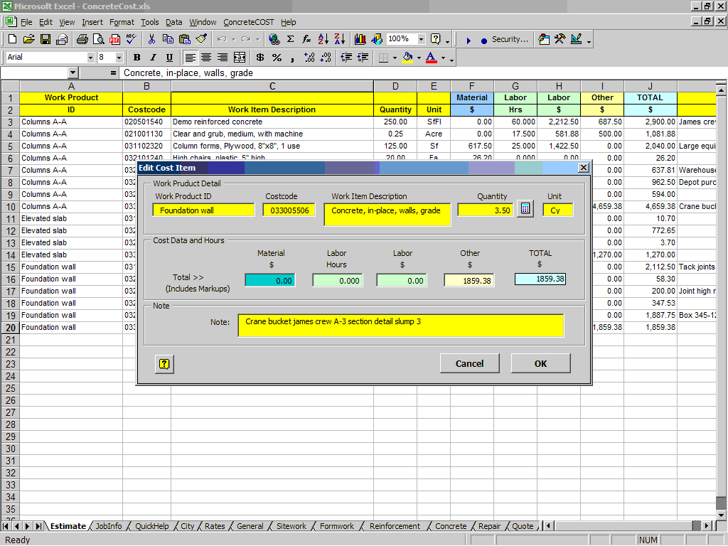 Review of ConcreteCOST Estimator Download ConcreteCOST Estimator for
