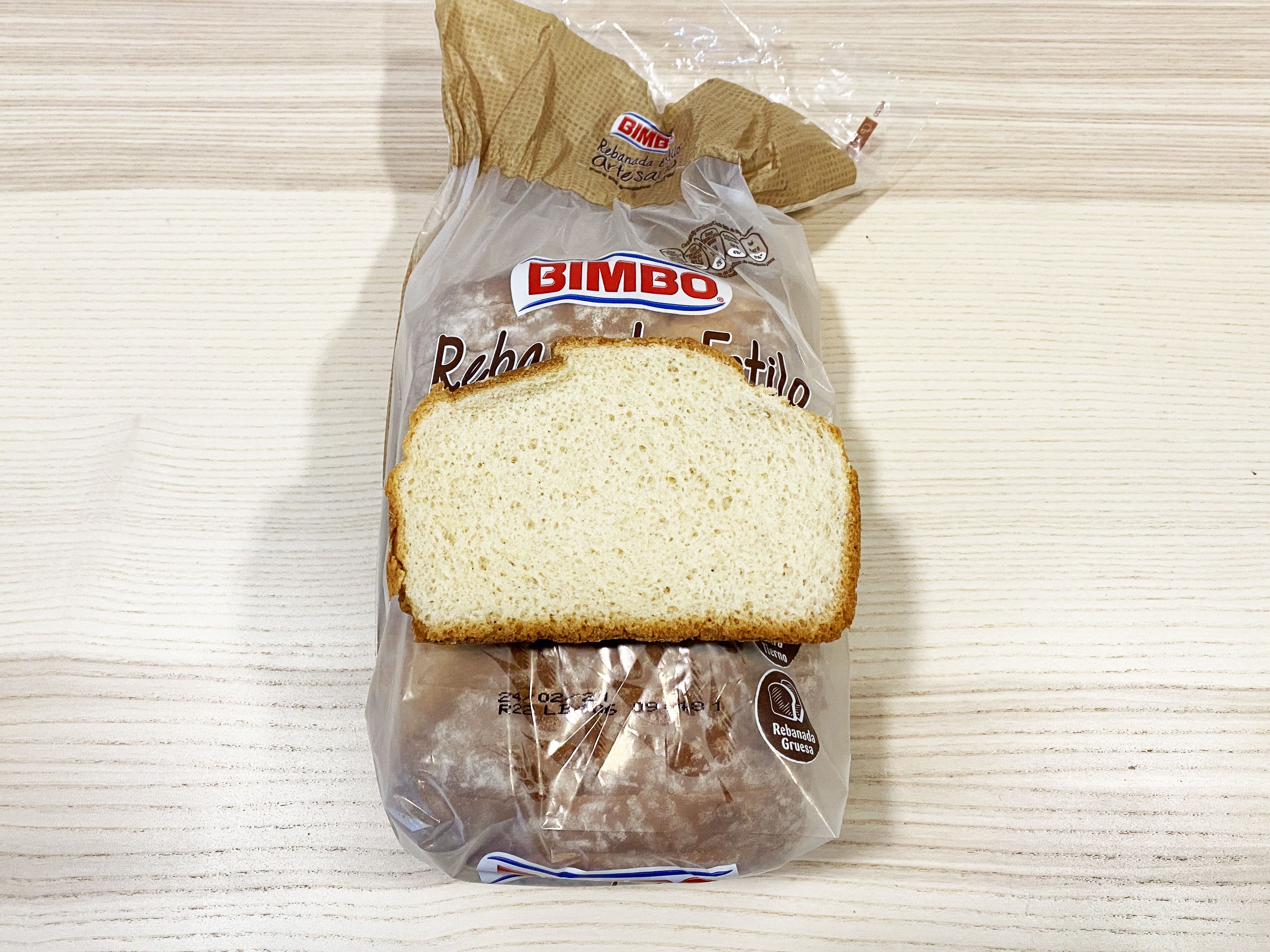 Bimbo pan de molde rebanada estilo artesano