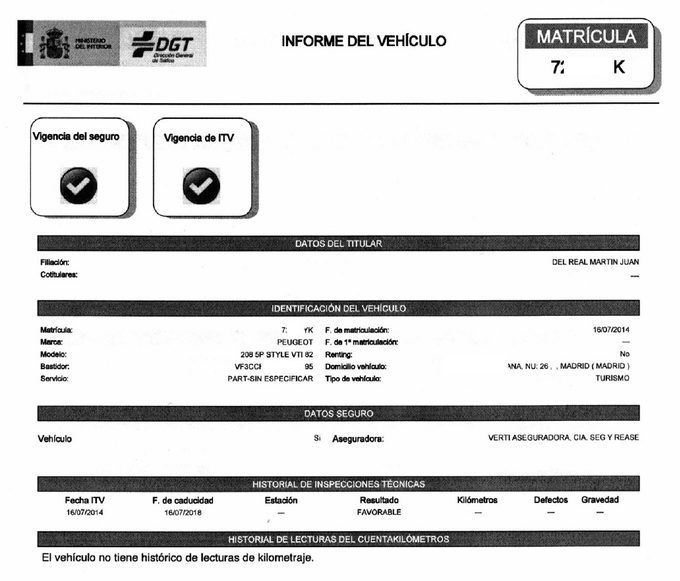 Informe DGT cómo saber si un coche tiene cargas (actualizado 2019)