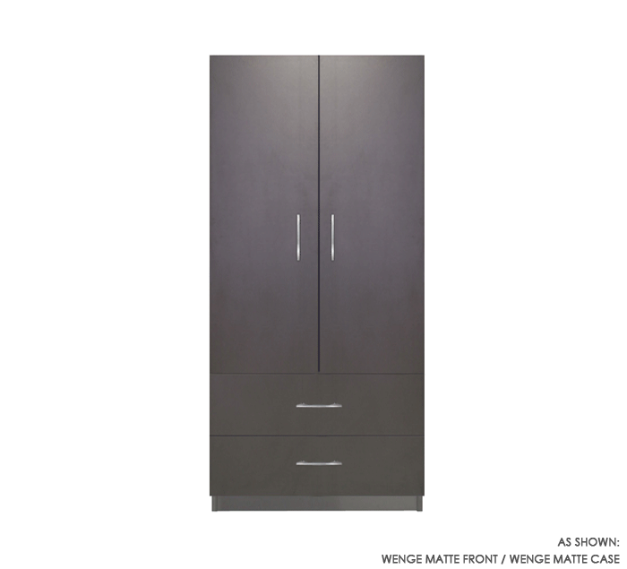 Wardrobe Closet w/ 2 Doors, 2 Shelves and 2 Exterior Drawers Item 1365