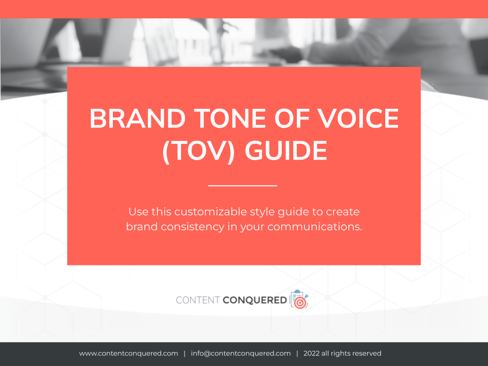 RESOURCE How to Create a Brand Tone of Voice (TOV) Guide Content