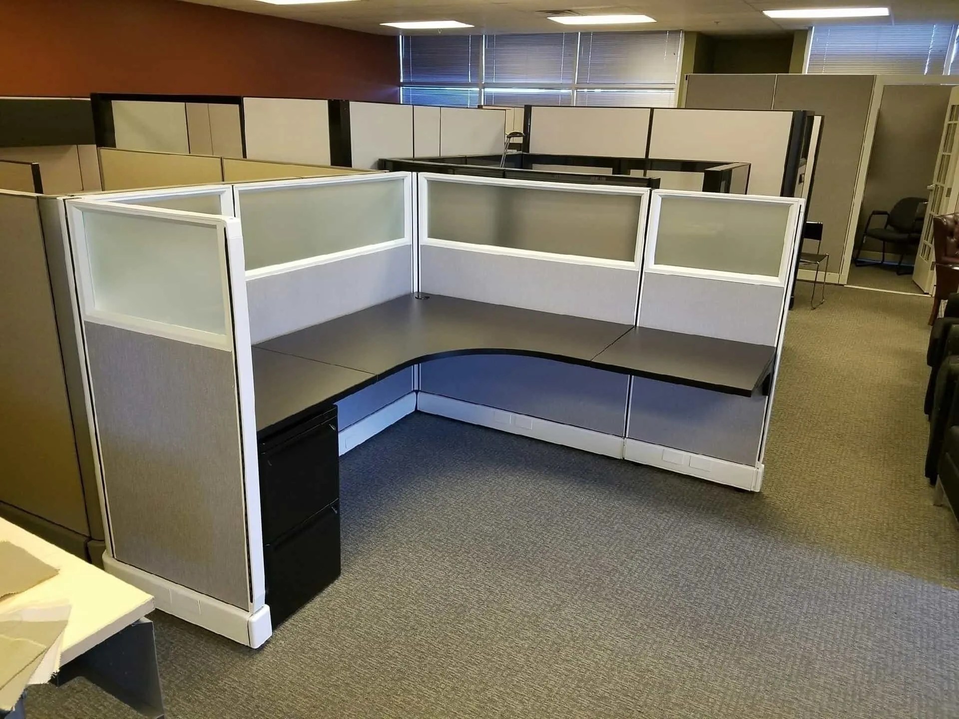 Herman Miller AO2 6x6x53 Frosted Glass Cubicles
