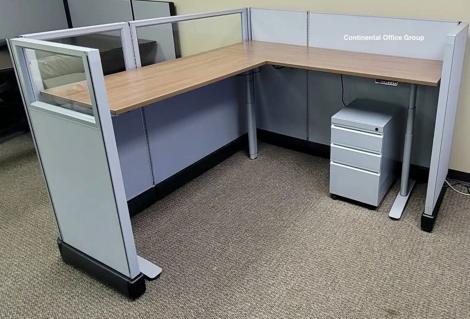 Herman Miller Sit Stand AO2 6x6x53 w/Glass Cubicles Continental Office