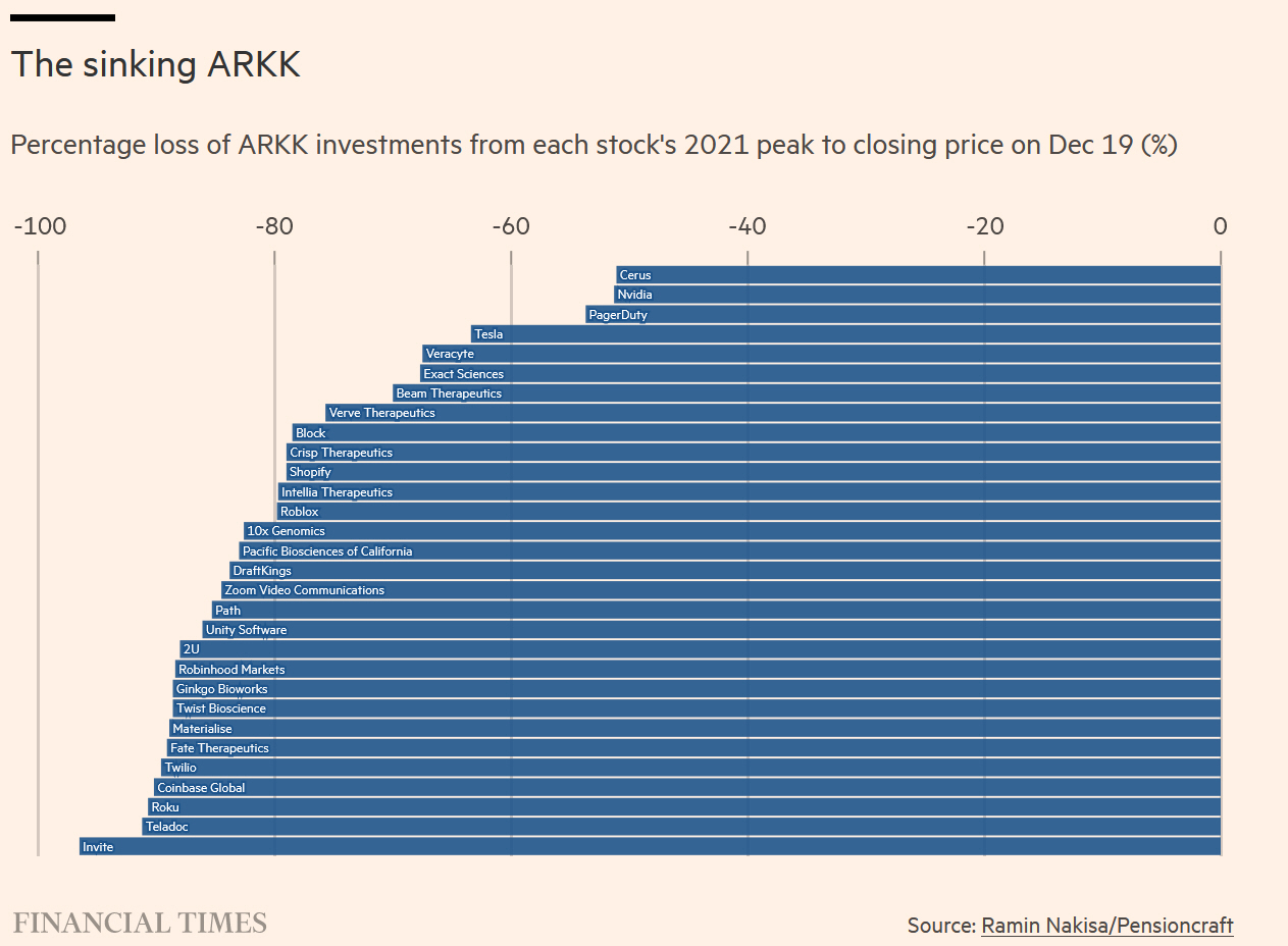 ARKK Cathie Wood's ARK fund has destroyed many small investors.