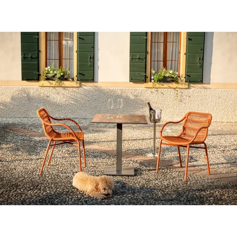 Leaf Armchair terracotta outdoor furniture