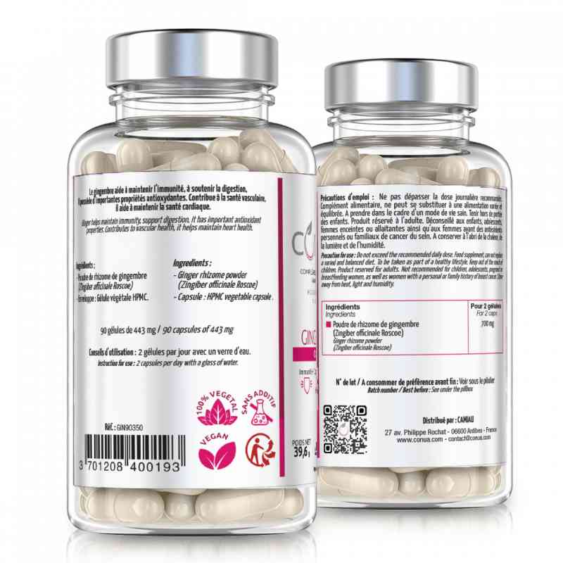 Ginger root stimulants aid digestion and an antioxidant prevent nausea