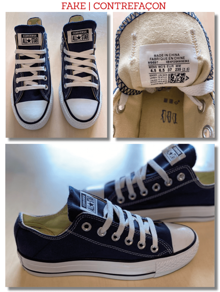 Comment repérer des fausses Converses How to spot fake Converse 4