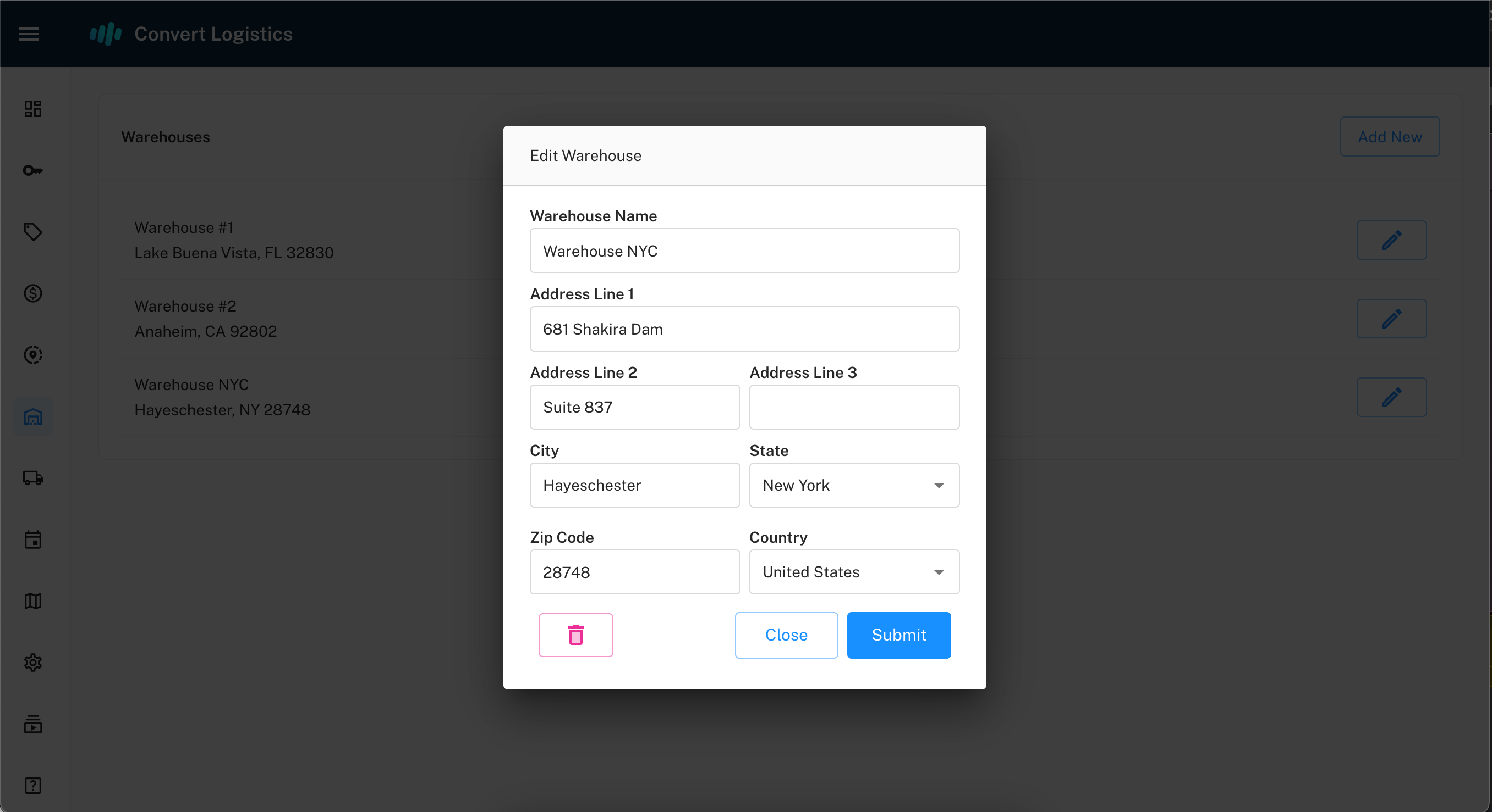 Convert Logistics estimated shipping/fulfillment arrival