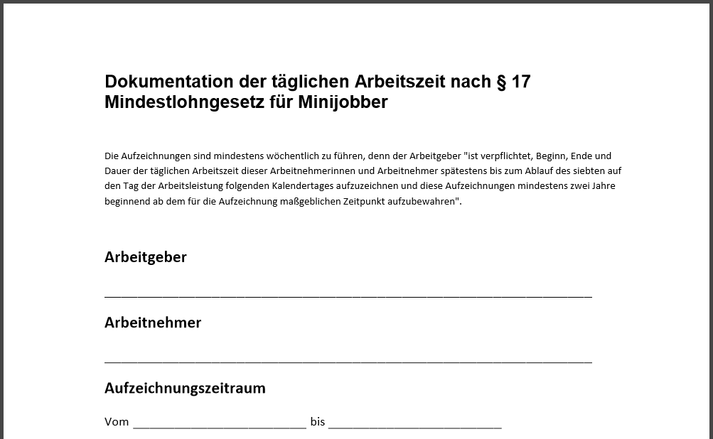 minijob CONVICTORIUS