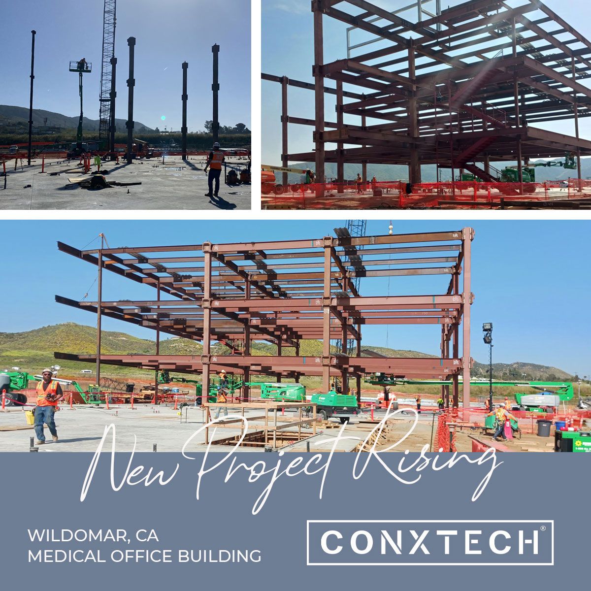 ConXtech Tops Out Another Structural Steel Building Medical Office