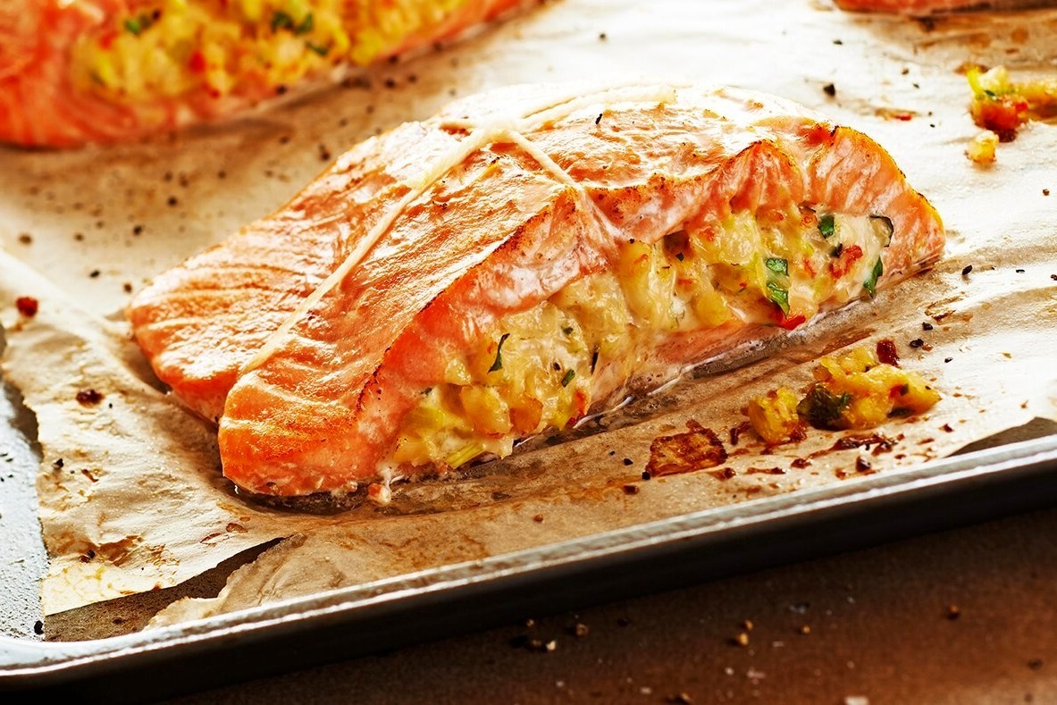 Shrimp Stuffed Salmon Recipe