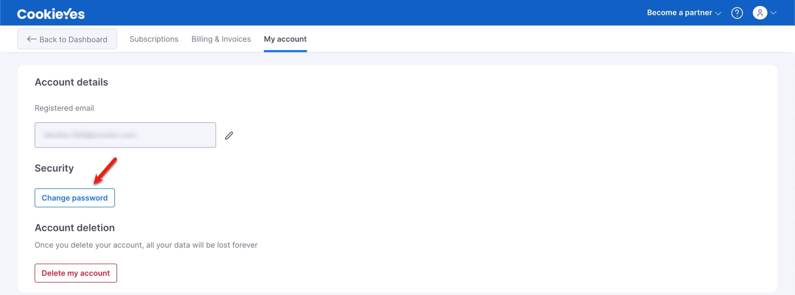 How to Change the Password of My Account? CookieYes