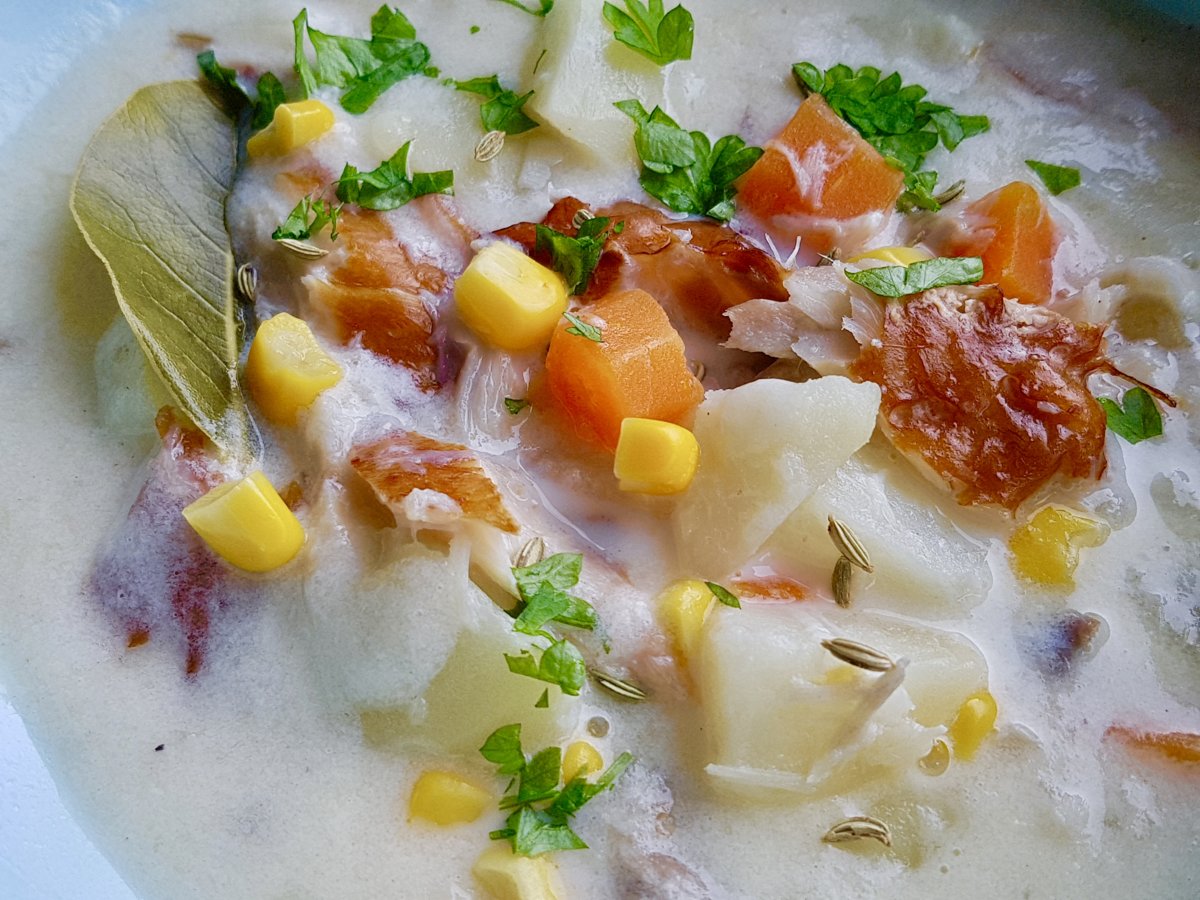 Recipe Smoked Mackerel Chowder CookingBites Cooking Forum