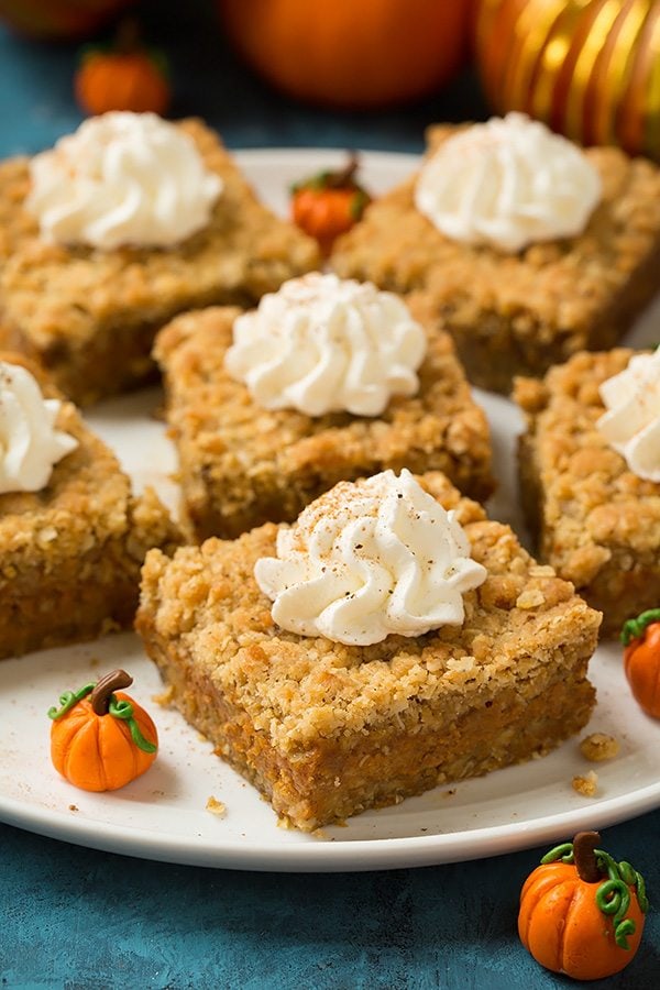 Pumpkin Pie Crumb Bars Cooking Classy