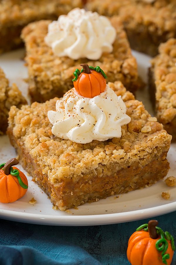 Pumpkin Pie Crumb Bars Cooking Classy