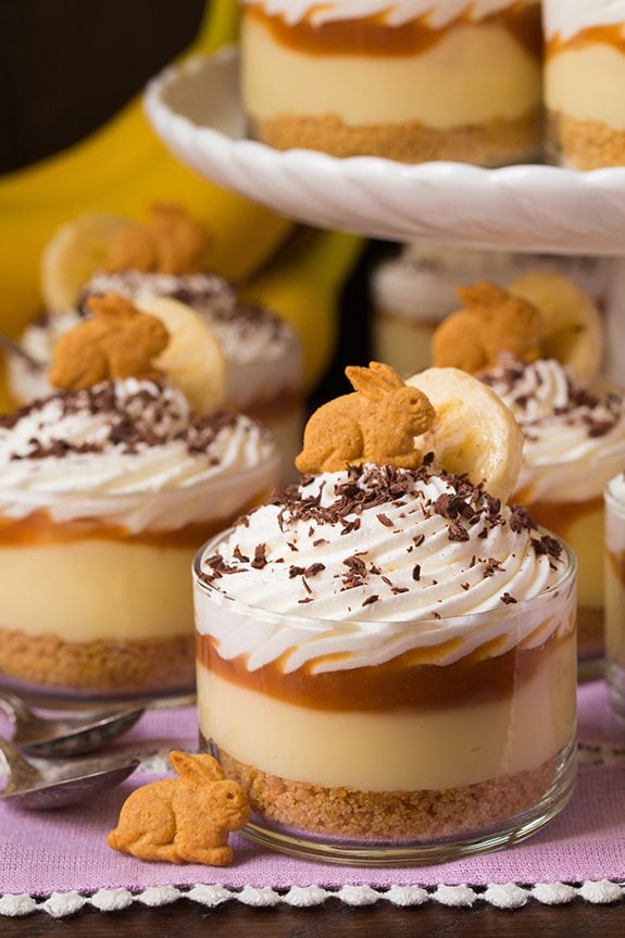 Banana Cream Pie Cups with Salted Caramel Sauce Cooking Classy