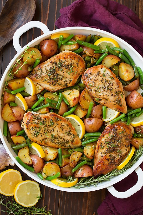 One Pan Garlic Herb Chicken and Veggies Cooking Classy