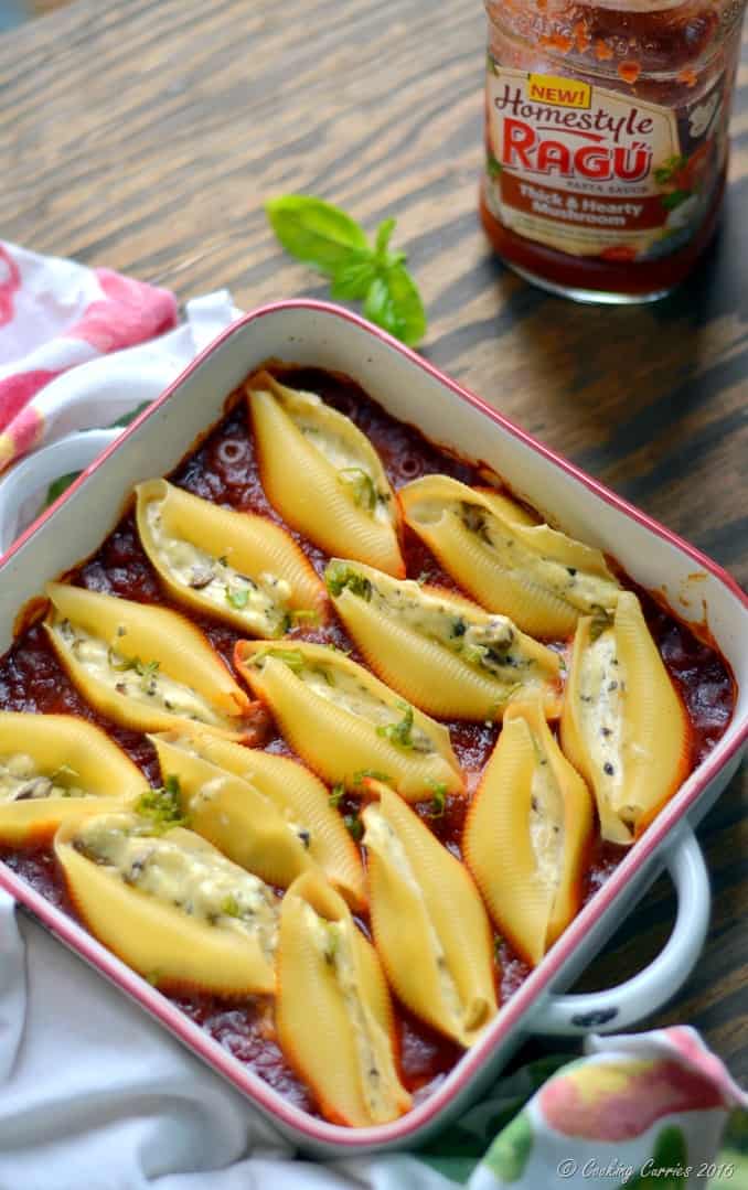 Mushroom and Ricotta Stuffed Shells Cooking Curries