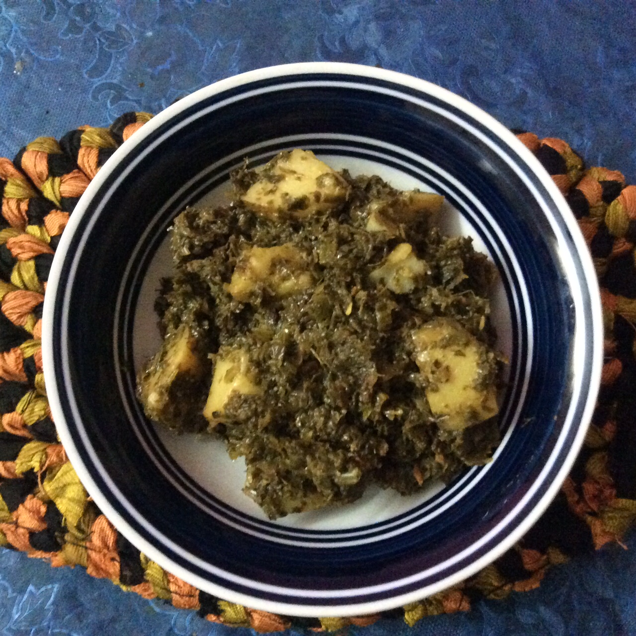 Mustard leaves/Greens Curry (Bengali Style)/ Sorshe Shak Ghonto