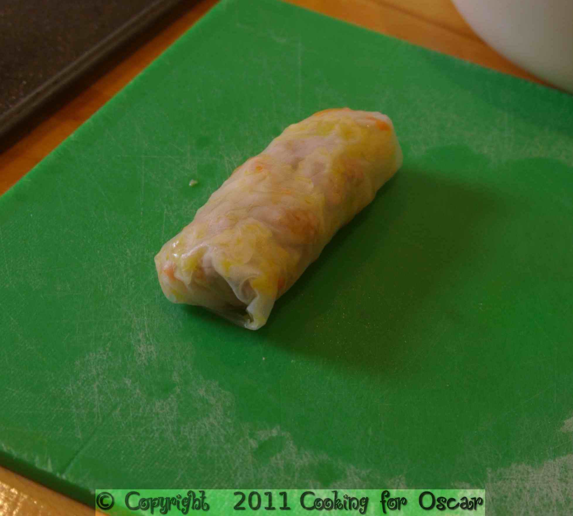 Baked Rice Paper Spring Rolls Cooking for Oscar