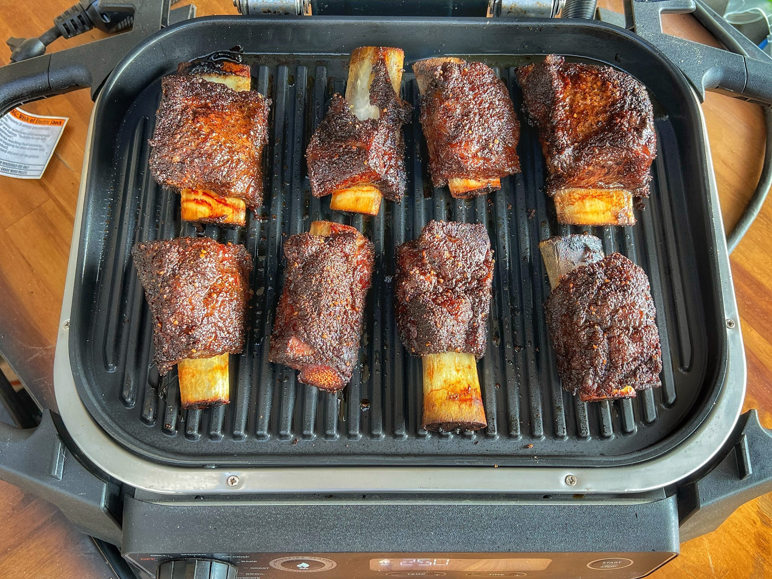 Ninja Woodfire Grill Smoked Beef Short Ribs Cooking with CJ