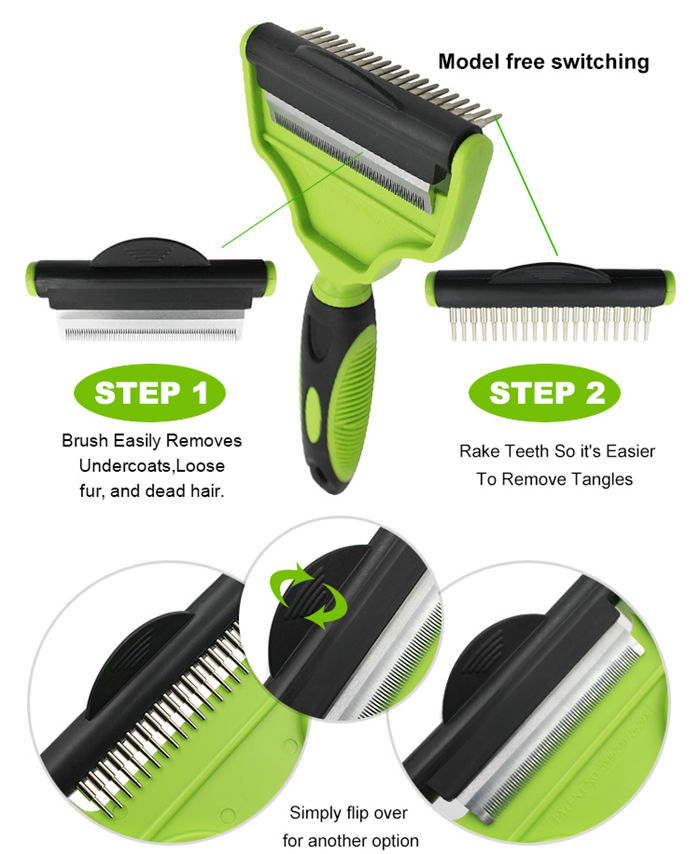 Wholesale Dual Head Dog Deshedding Tool factory and suppliers Kudi