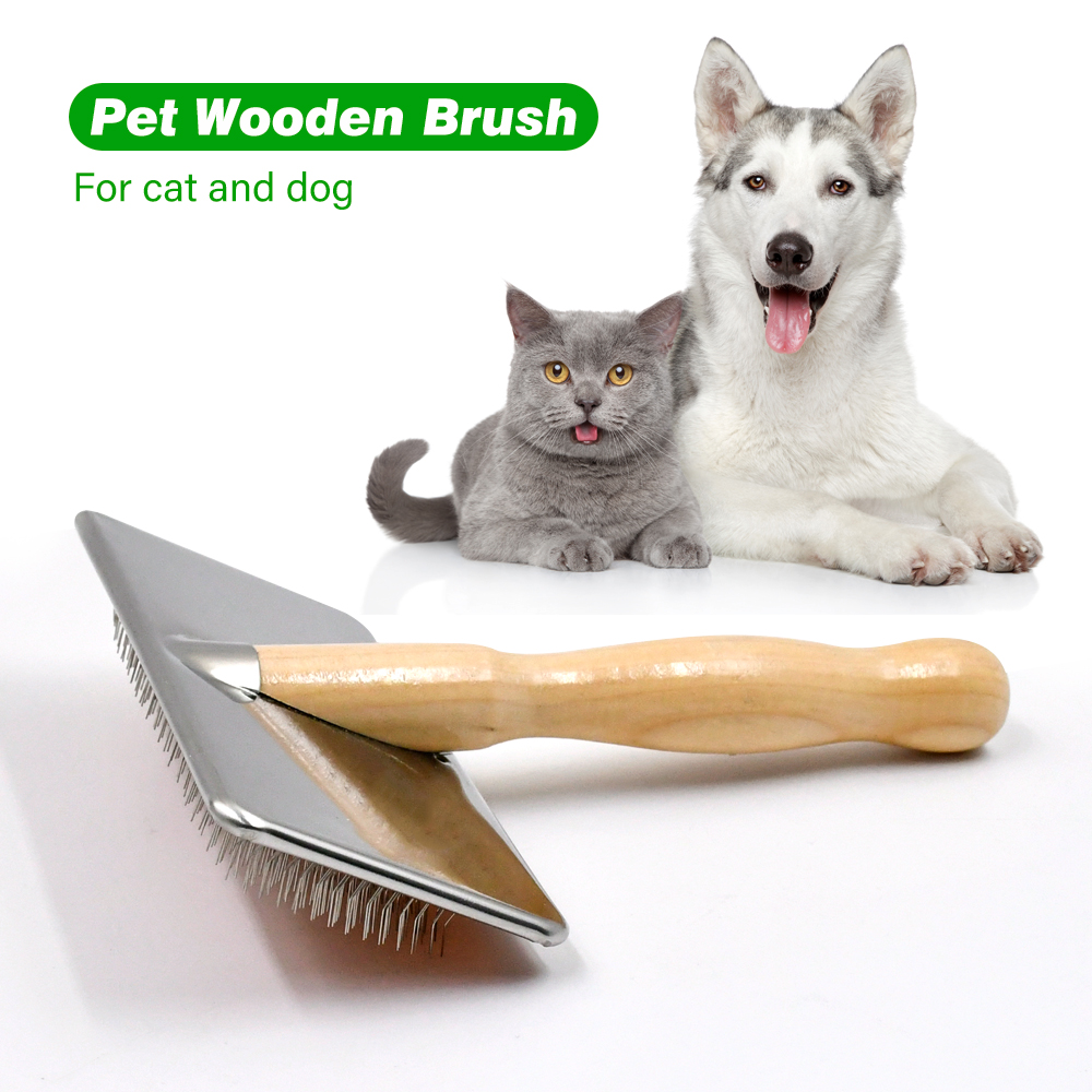 Wholesale Wood Pet Slicker Brush factory and suppliers Kudi