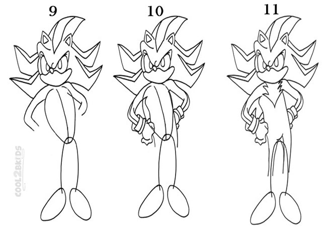 How to Draw Sonic the Hedgehog (Step by Step Pictures) Cool2bKids