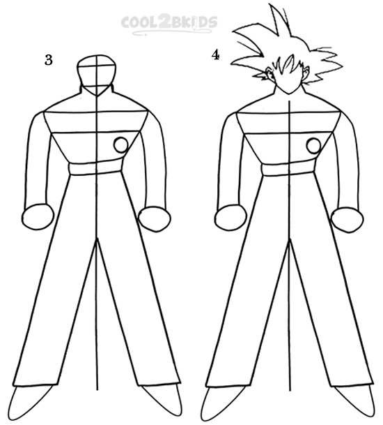 How to Draw Goku (Step by Step Pictures) Cool2bKids