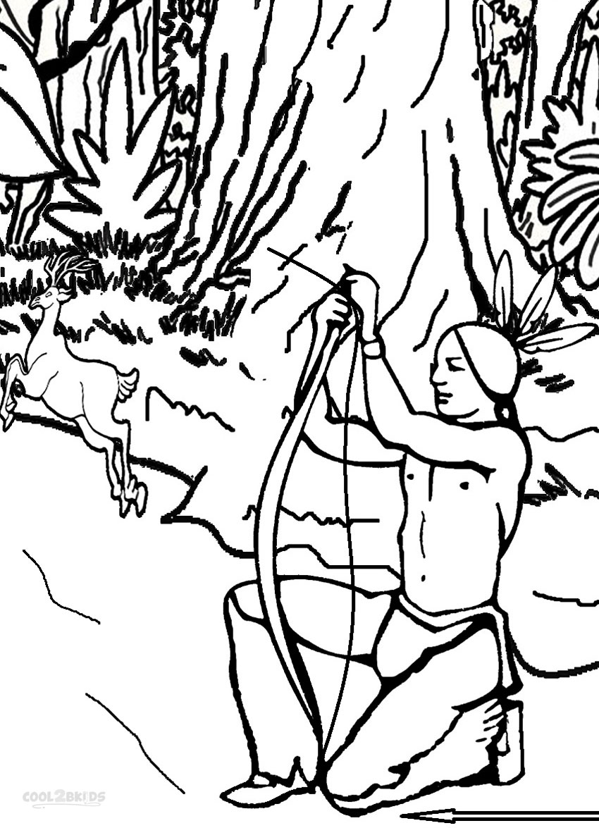 23 Woods And Hunting Coloring Pages