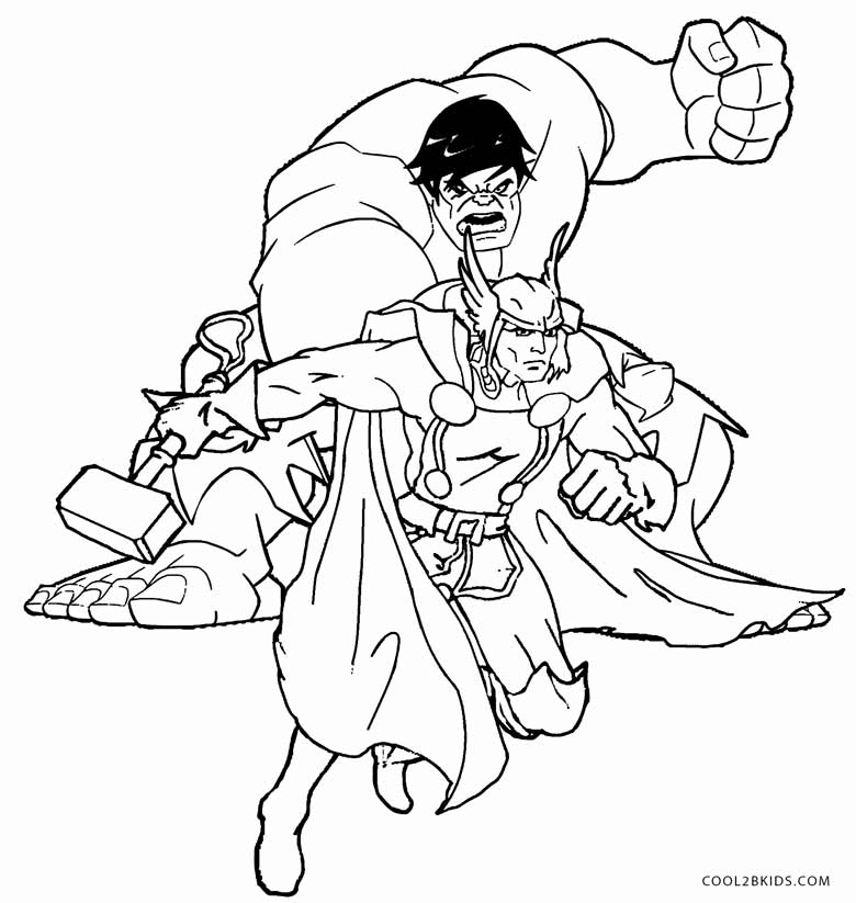 Printable Thor Coloring Pages For Kids