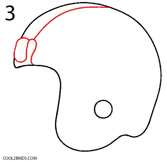 How to Draw a Football Helmet (Step by Step Pictures