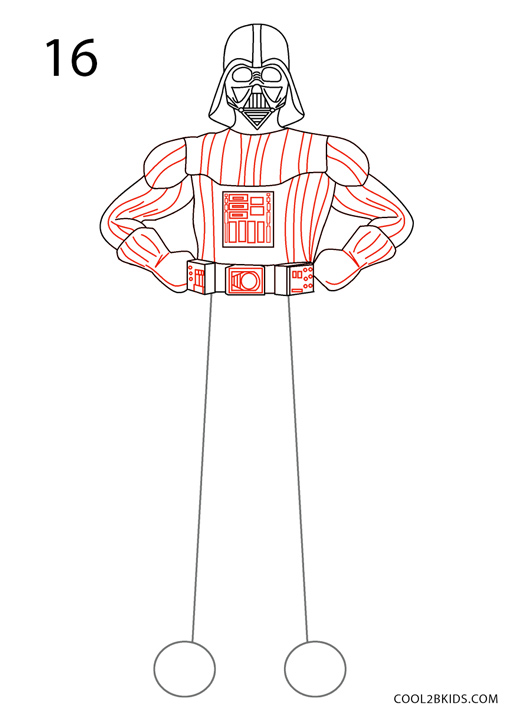 How to Draw Darth Vader (Step by Step Pictures) Cool2bKids