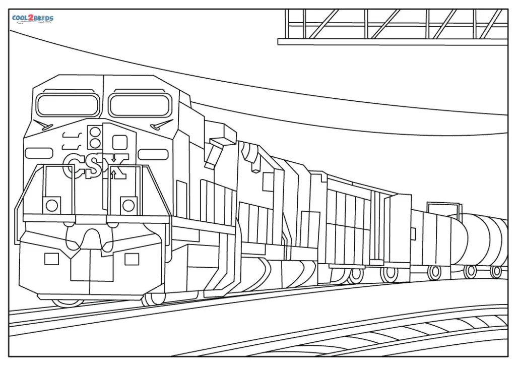 Freight Trains Coloring Pages