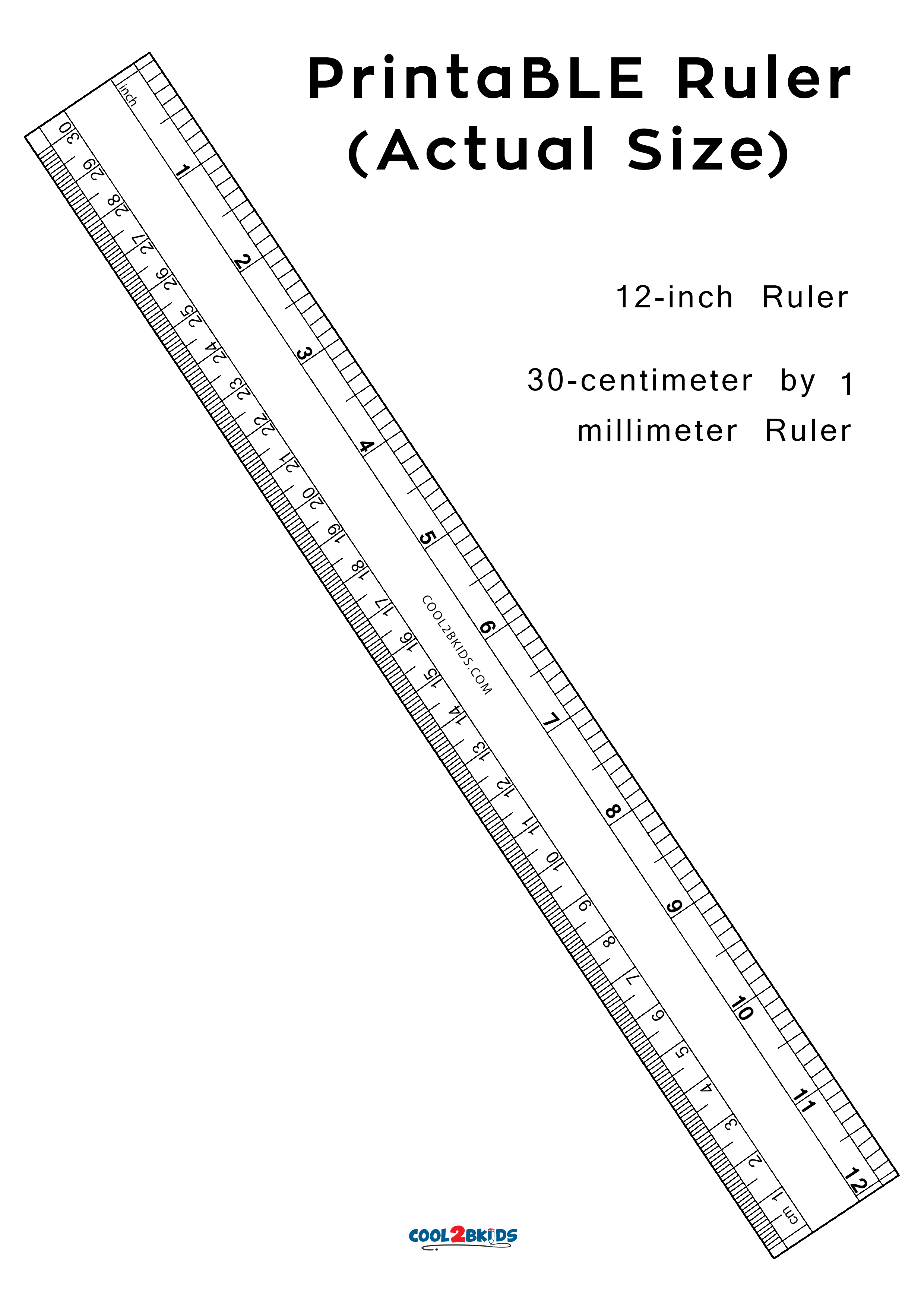 12 Inch Ruler Printable Actual Size Five 8″ / 20 Cm Rulers.